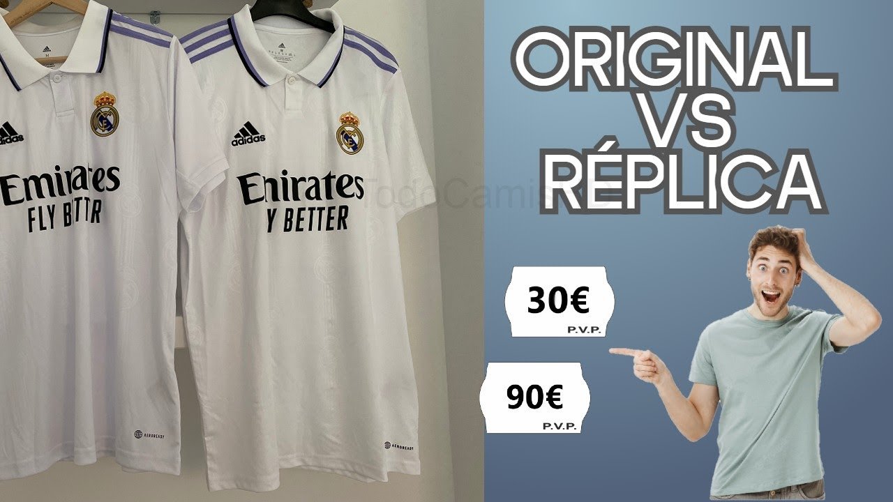 Camiseta oficial vs réplica del Real Madrid