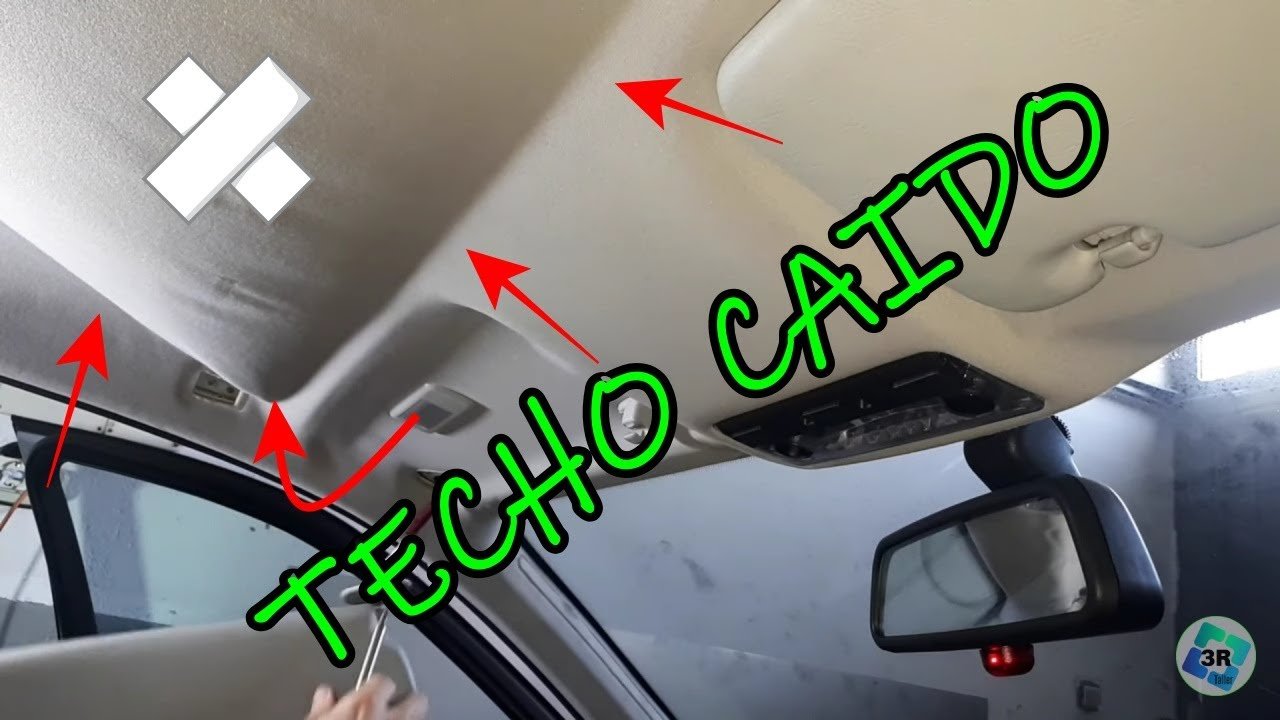 como arreglar la tela del techo del coche despegada