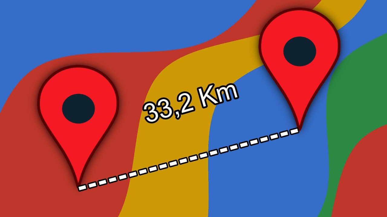 como calcular la distancia entre dos puntos en google maps