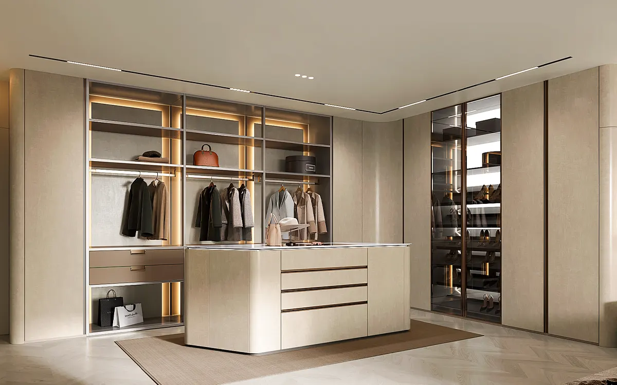 como disenar un vestidor en forma de l para maximizar el espacio