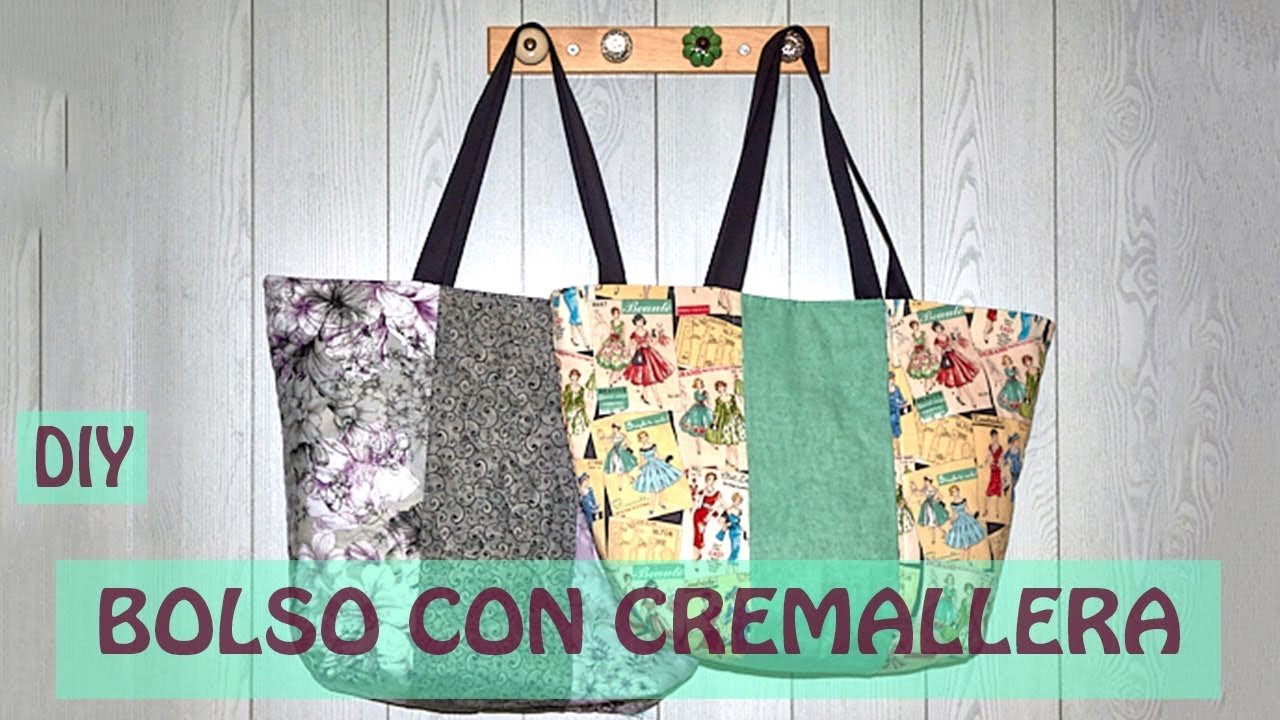 como hacer una bolsa de tela con cremallera paso a paso