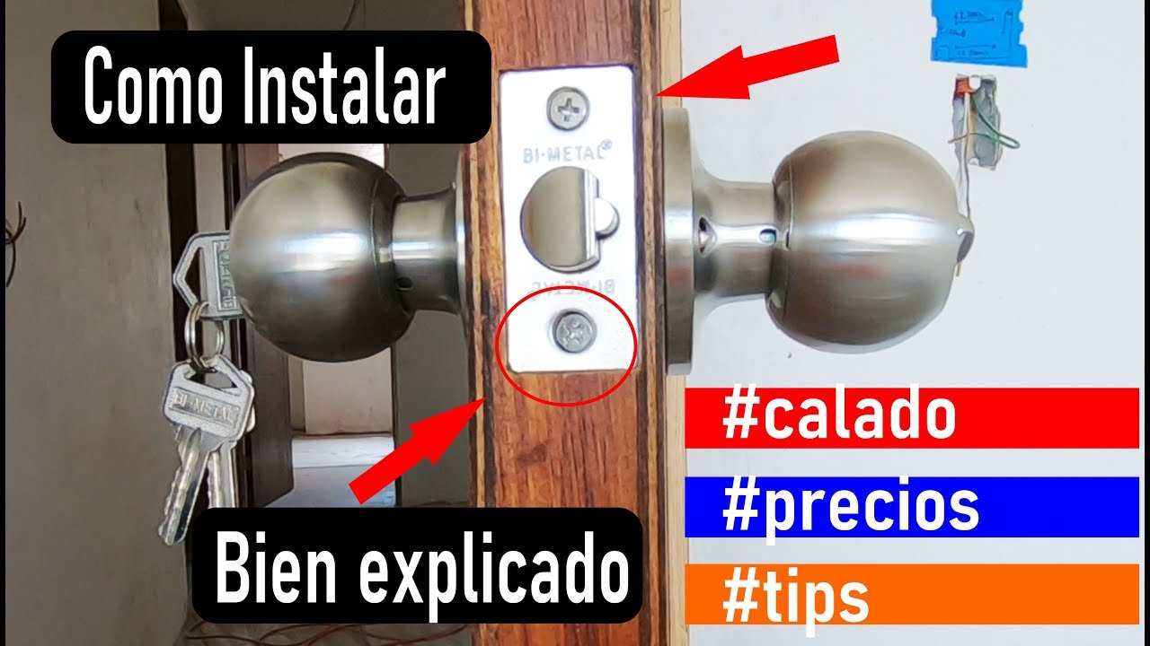 como instalar una cerradura en una puerta paso a paso