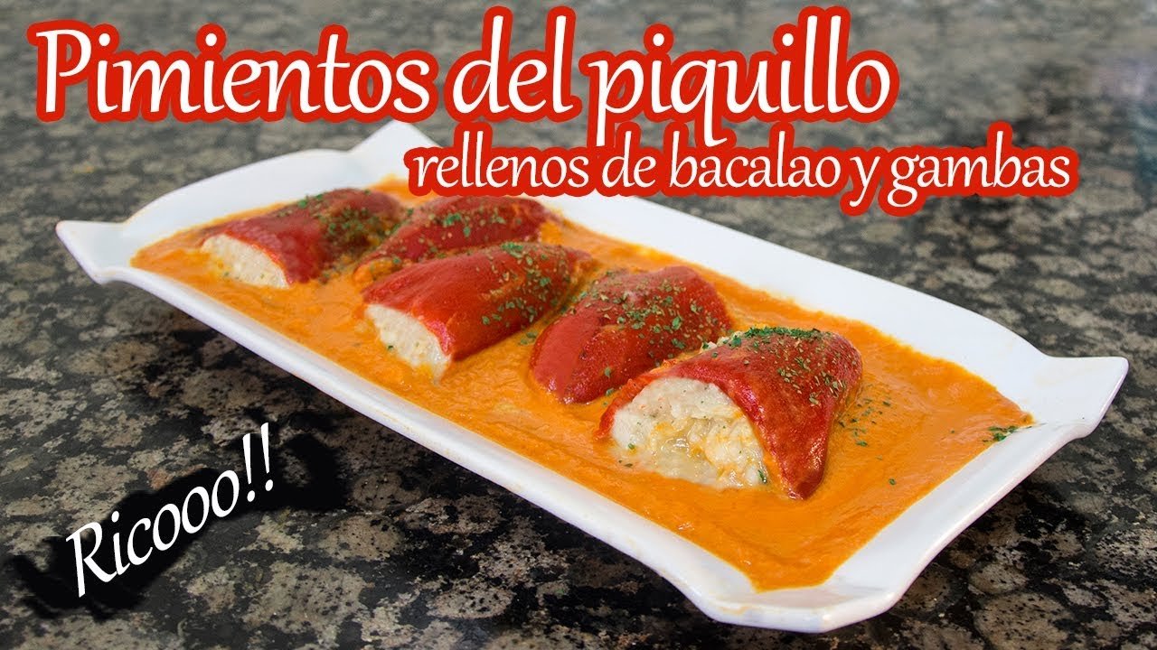como preparar pimientos del piquillo rellenos de bacalao y gambas
