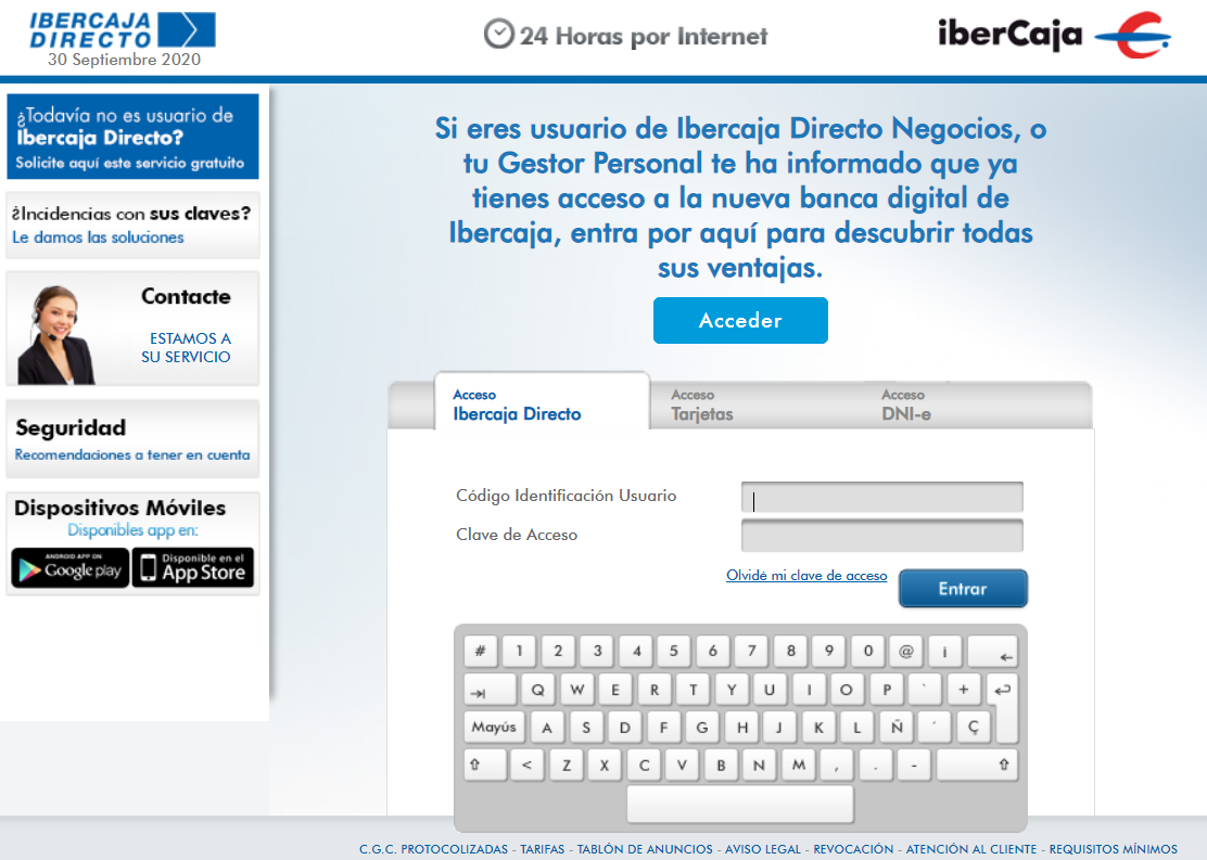 como puedo acceder a mi cuenta de ibercaja directo particulares