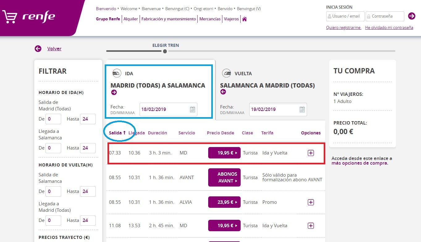 como puedo comprar billetes de ave con la tarjeta dorada