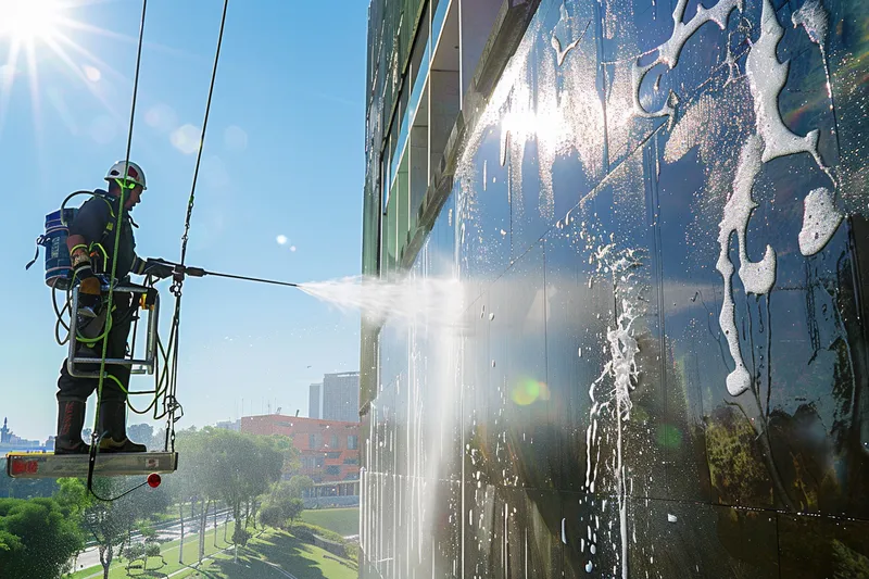 como realizar una limpieza de fachada efectiva con agua a presion