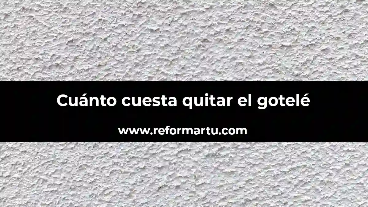 cuanto cuesta quitar el gotele en una casa guia de precios