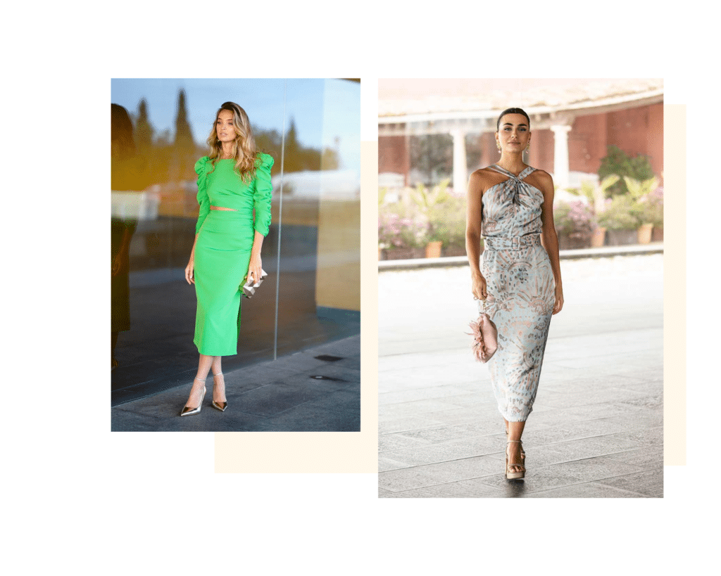 que caracteristicas y estilos ofrece un vestido midi de seda