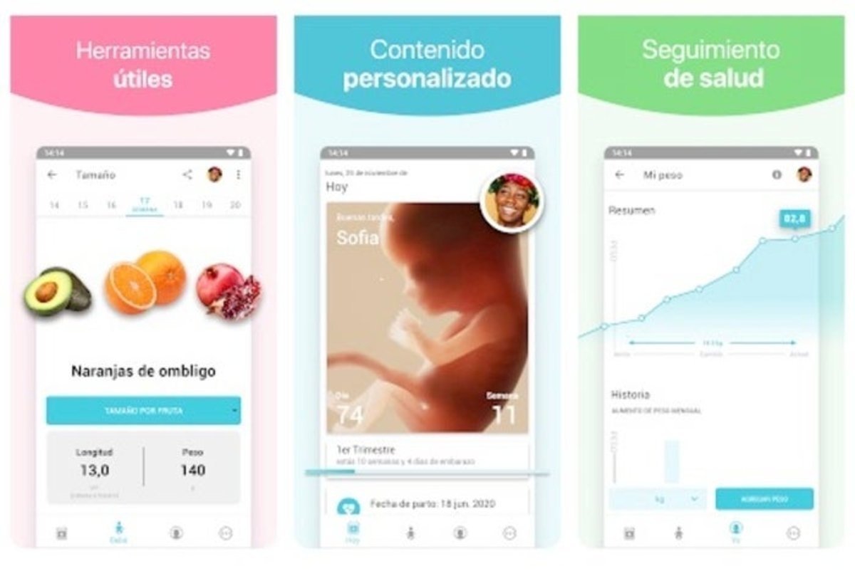 que es la app de embarazo que compara con frutas y animales