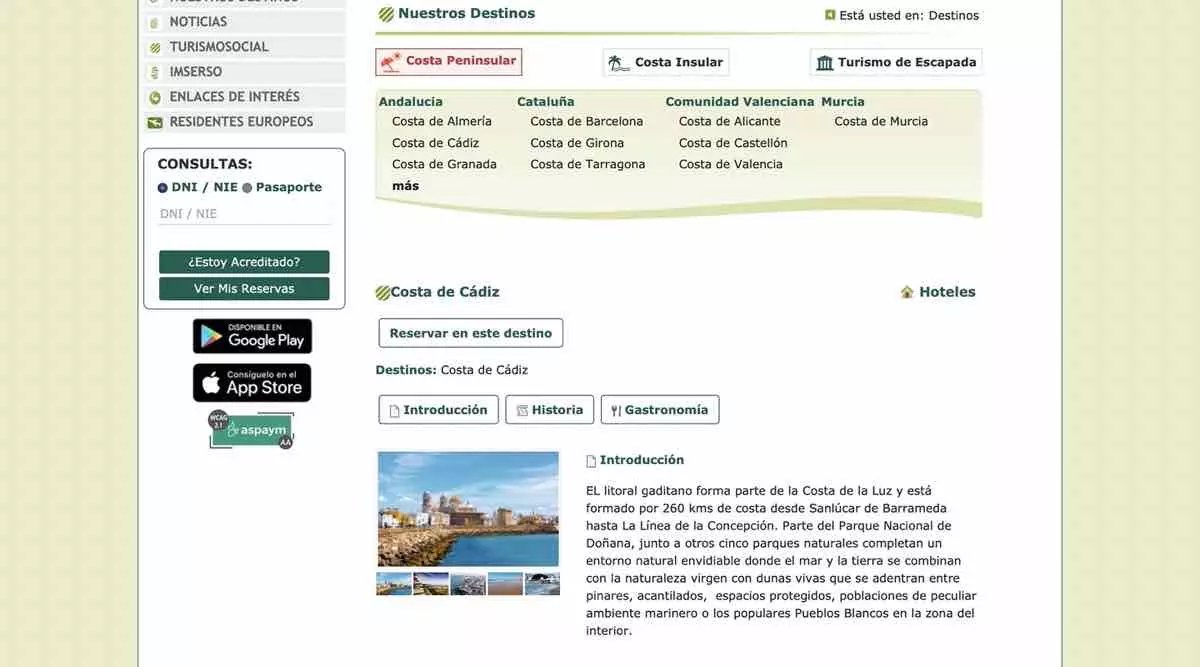 que opciones de viajes del imserso al extranjero estan disponibles