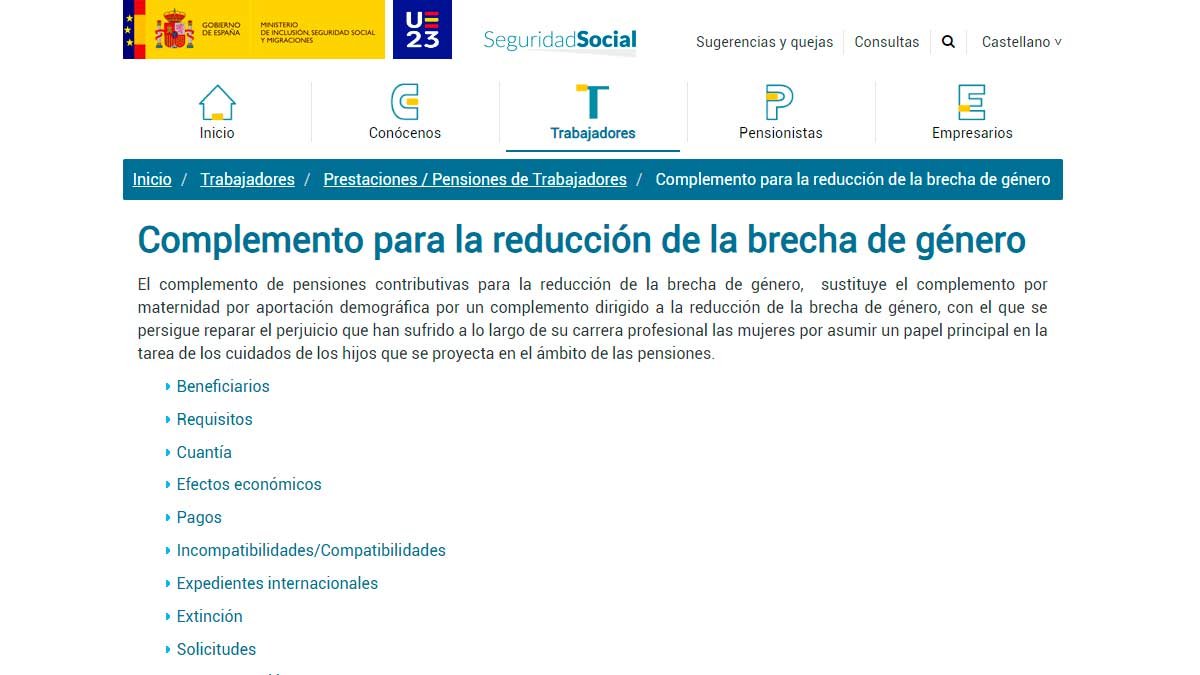 que pensionistas tienen derecho a solicitar el complemento por hijo
